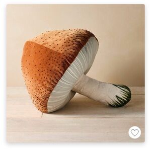 NWT 2024 John Darian x Target Beaded Mushroom Novelty Plush Pillow Brown